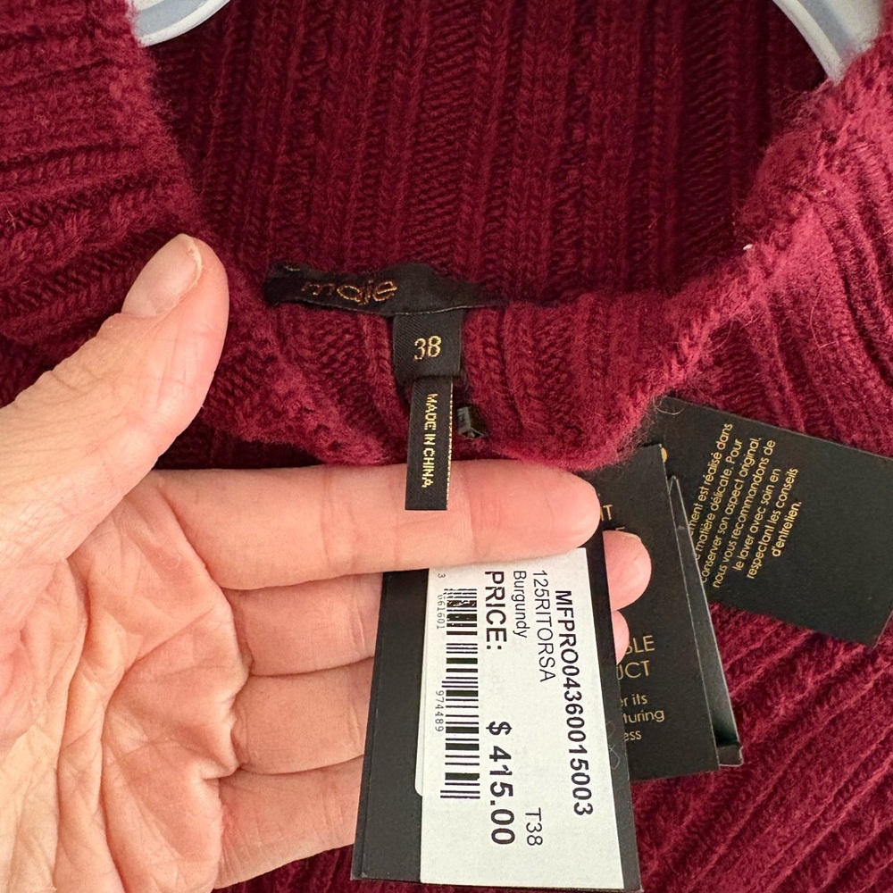 NWT Maje 2-in-1 knit mini dress - Picture 7 of 7